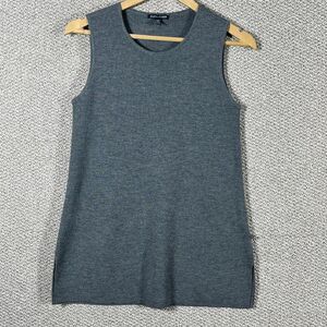 Eileen Fisher TankTop‎ Womens Size XXS Gray Wool Sleeveless Scoop Neck Knit